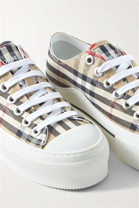 burberry sneaker high top|Burberry checked canvas sneakers.